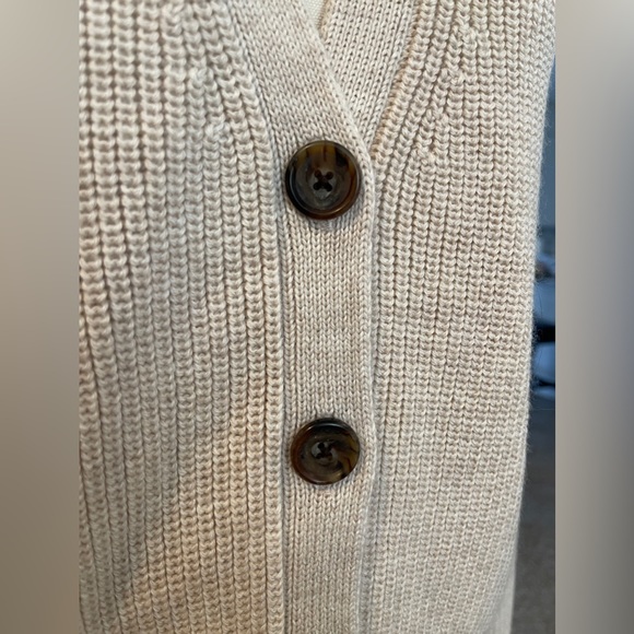 Beige Button Up Sweater - Picture 2 of 3